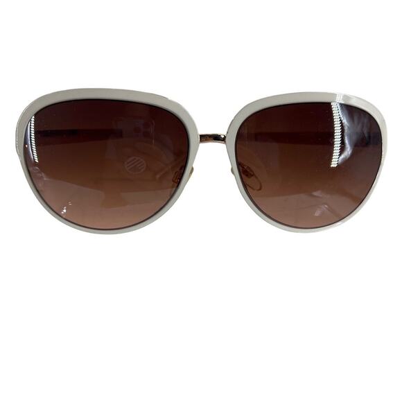 Tahari Accessories - Tahari Sunglasses TH753 White Rose Gold Tortoise Frame Brown Gradient Lens